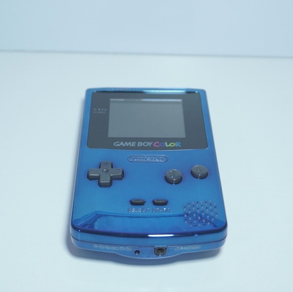 Shiny Metallic Blue Gameboy Color GBC Handheld Console w/ IPS Backlit LCD Screen - Picture 4 of 7